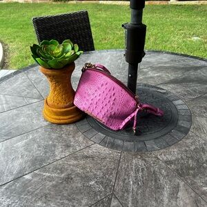 Brahmin Pink Textured Clutch Brand new, never used